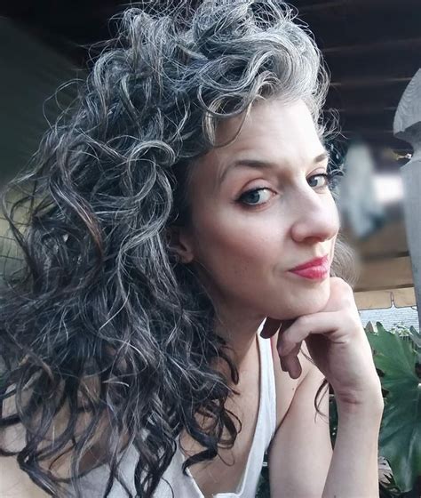 grey curly hair